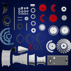 全金属涡扇发动机模型|锂电池|拼装|可定制